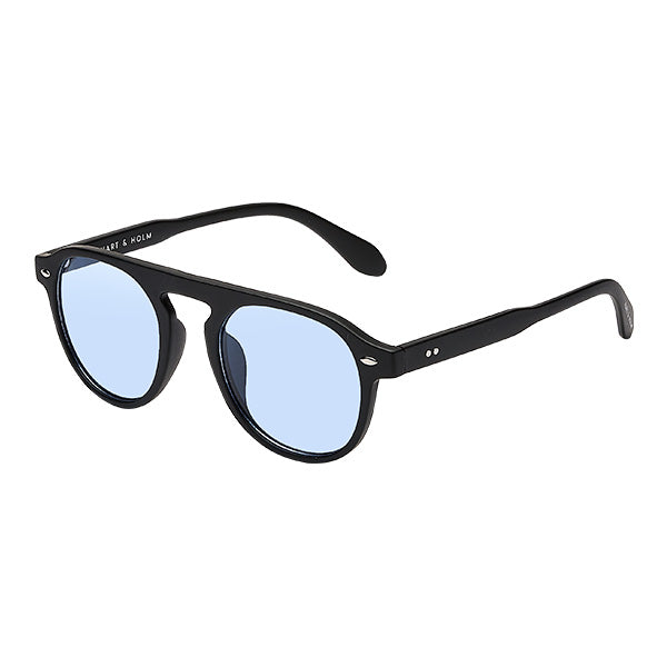Milano Matte Black Blue Lens Solbrille - CLASSIC | WOMEN
