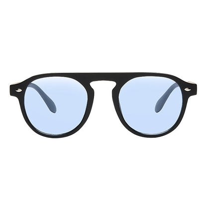Milano Matte Black Blue Lens Solbrille - CLASSIC | MEN