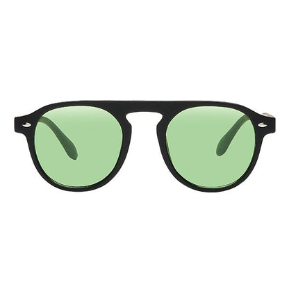Milano Matte Black Green Lens Solbrille - CLASSIC | MEN