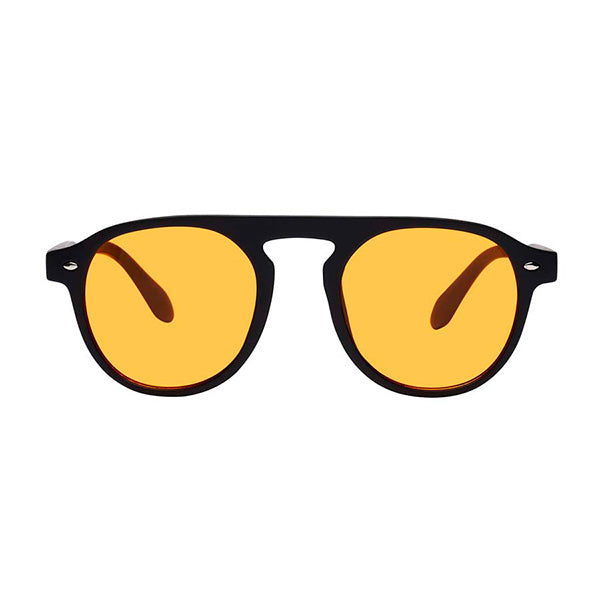 Milano Matt Black Orange Lens Solbrille - CLASSIC | MEN