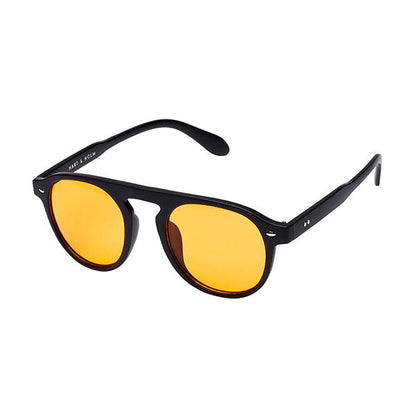 Milano Matt Black Orange Lens Solbrille - CLASSIC | WOMEN