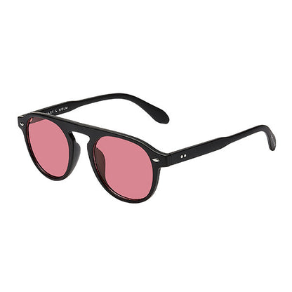 Milano Matte Black Red Lens Solbrille - CLASSIC | WOMEN