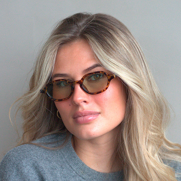 Millisimo Brown Turtle Green Lens Solbrille - CLASSIC