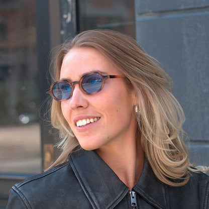 Millisimo Caramel Turtle Blue Lens Solbrille - CLASSIC