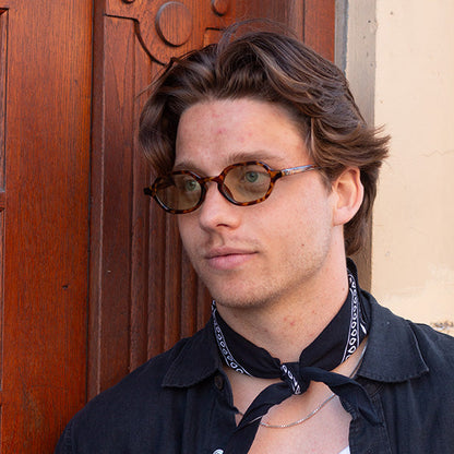 Millisimo Brown Turtle Green Lens Solbrille - CLASSIC