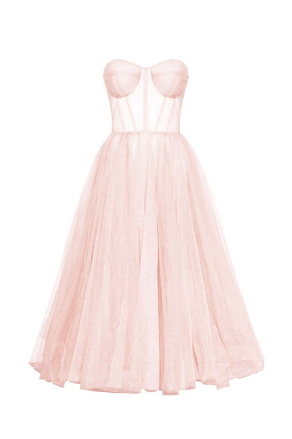 Anna | Elegant Strapless Tulle Dress