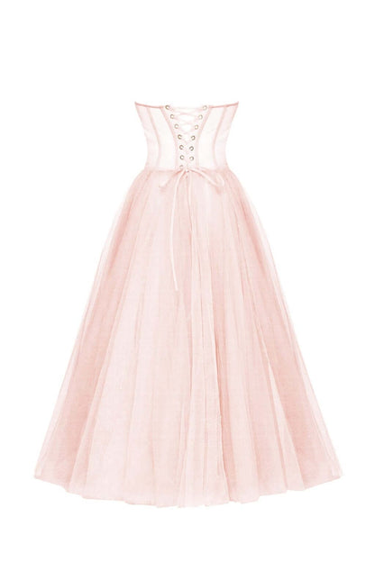 Anna | Elegant Strapless Tulle Dress