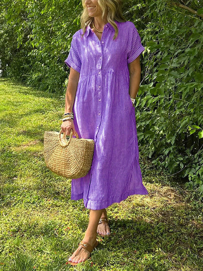 Amalia- Zomerjurk met strepen
