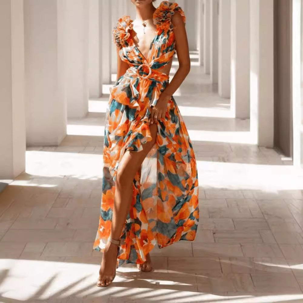 Isadora –Bloemenjurk met V-Hals