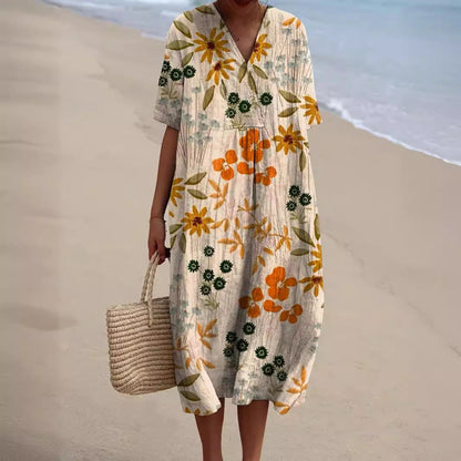 Alexa | Loose-Fit Summer Floral Dress
