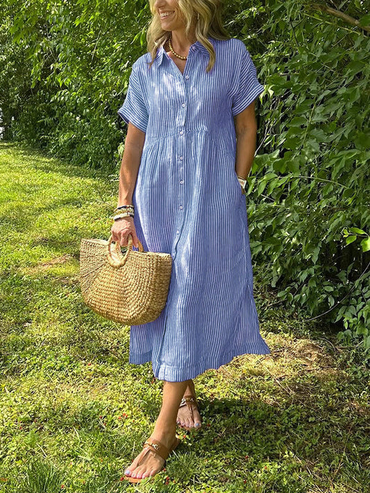 Amalia- Zomerjurk met strepen