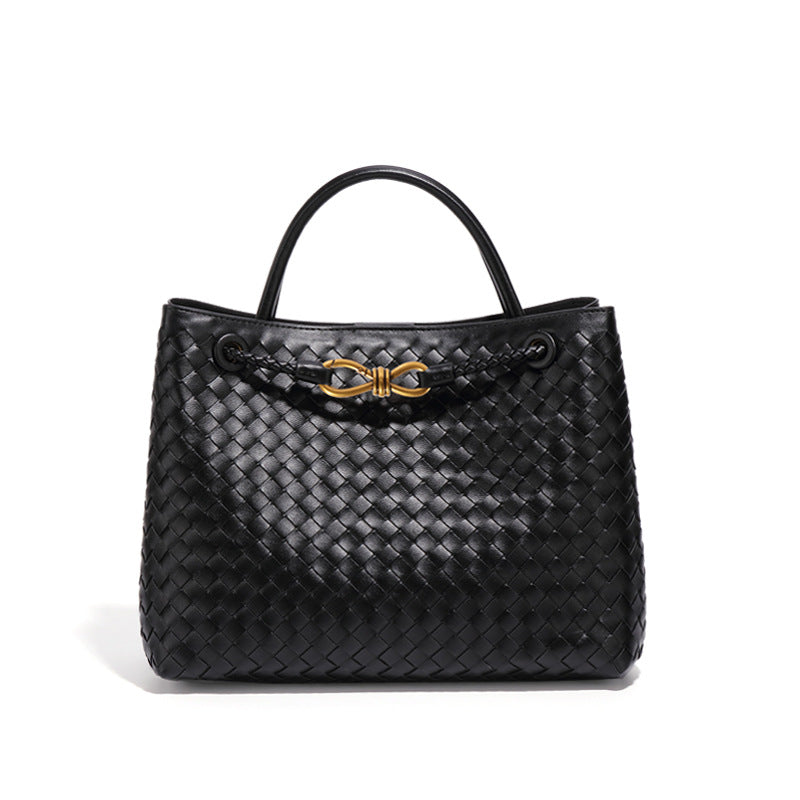 Claudia | Chic Woven Leather Tote Bag 