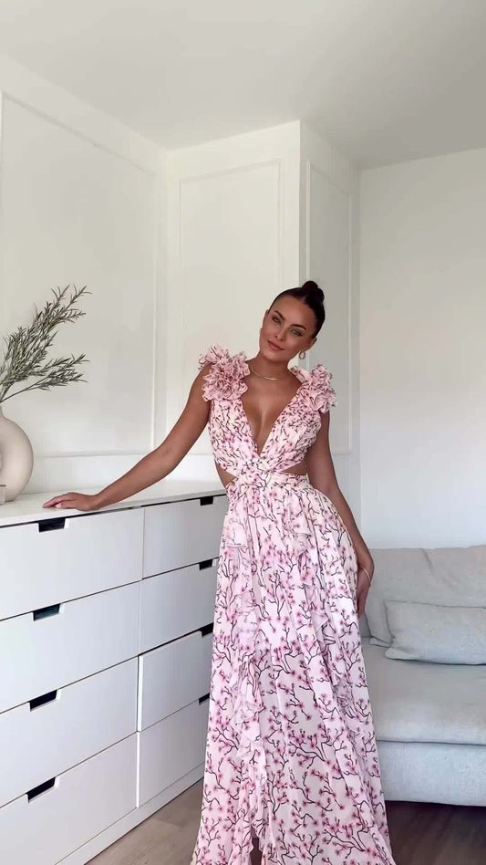 Isadora –Bloemenjurk met V-Hals