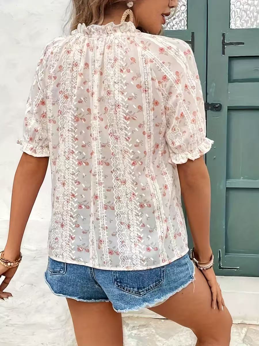 Livia – Roze Chiffon Blouse