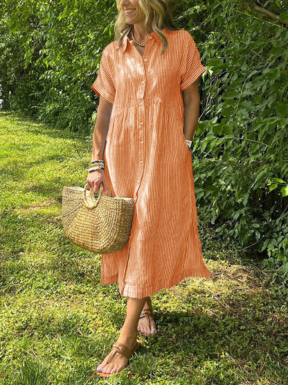 Amalia- Zomerjurk met strepen