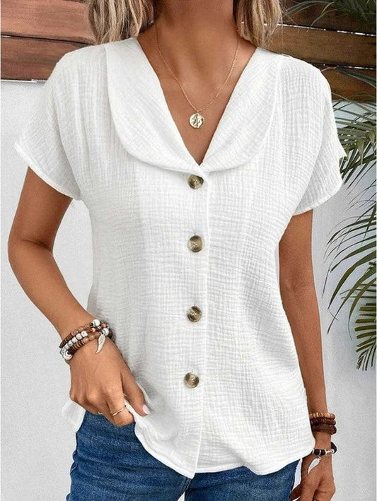 Fiona | Stylish Button-Down Collared Top