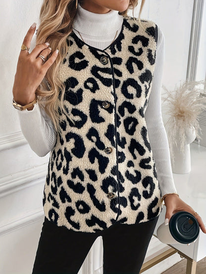 Lola – Short Leopard Print Vest