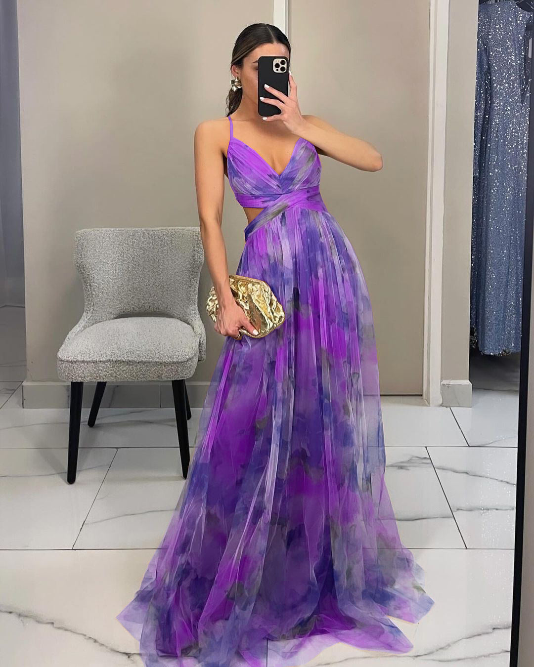 Alina – Mouwloze maxi jurk