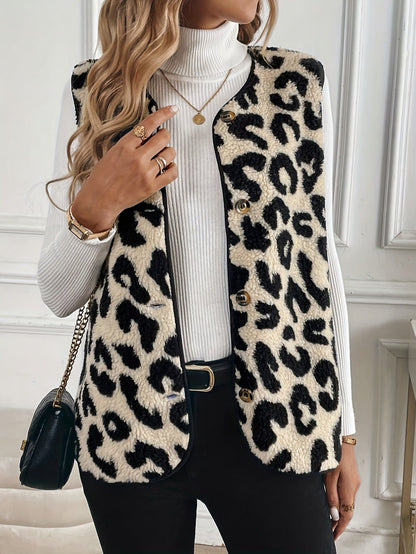 Lola – Short Leopard Print Vest