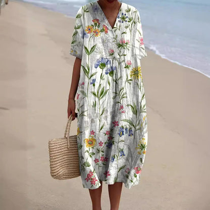 Alexa | Loose-Fit Summer Floral Dress