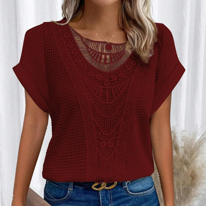 Vanessa | Elegant Crochet Detail Blouse
