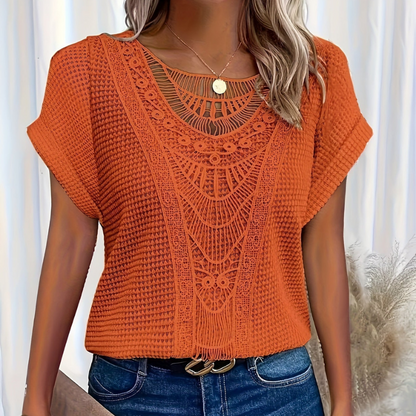 Vanessa | Elegant Crochet Detail Blouse