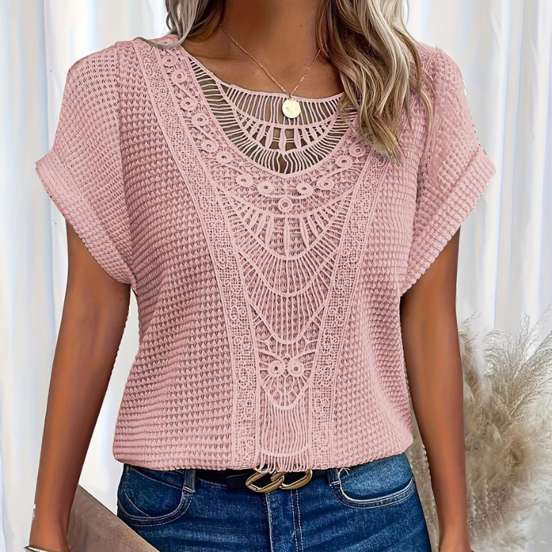 Vanessa | Elegant Crochet Detail Blouse