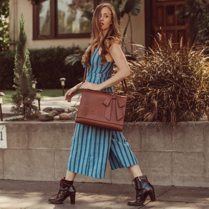 Caitlin | Elegant Bow Flap Tote Bag