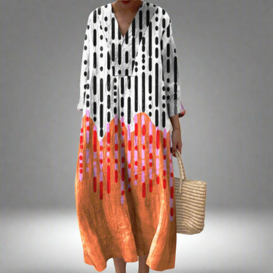 Viviane | Elegant Geometric Dress