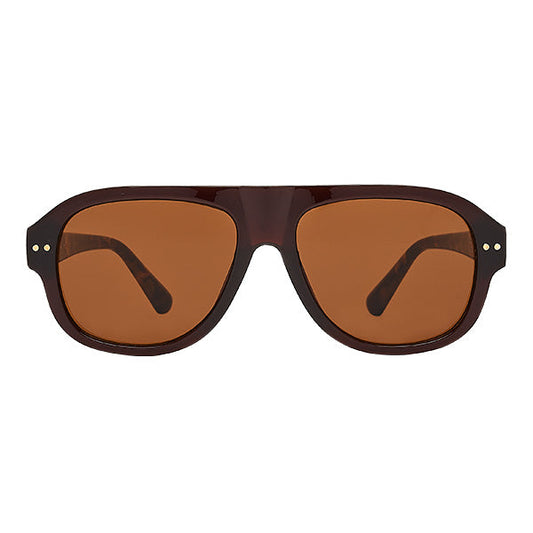 Roveredo Brown with Brown Turtle Temples Solbrille - CLASSIC | MEN