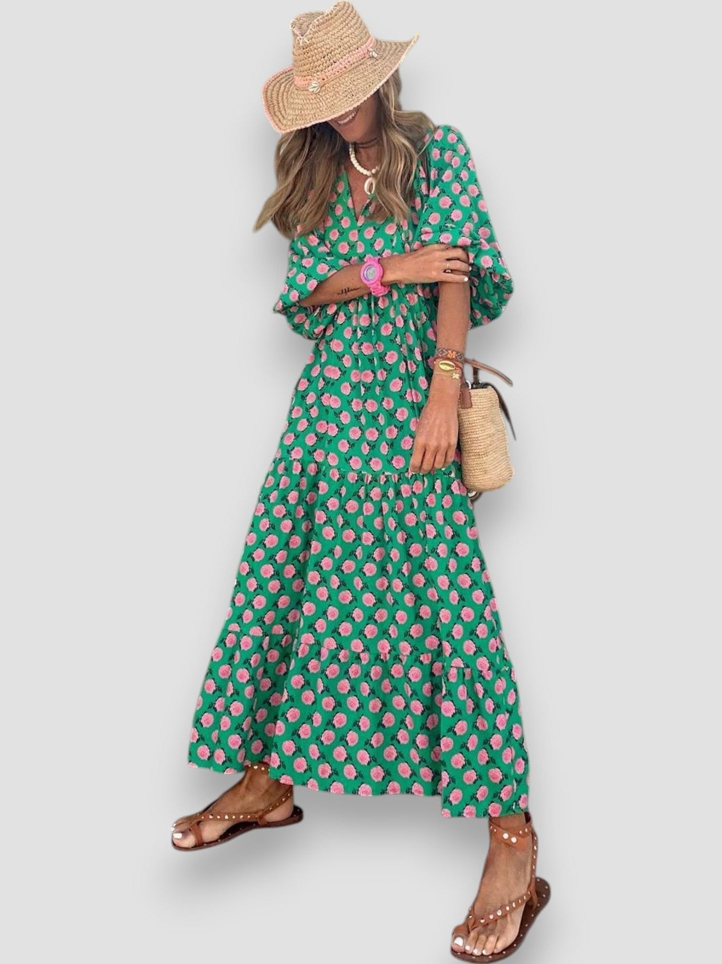 Donna | Stylish Vibrant Floral Dress