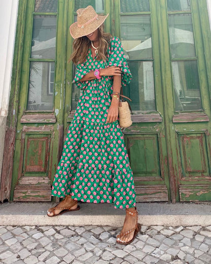 Linda™ | Lange bohemian jurk