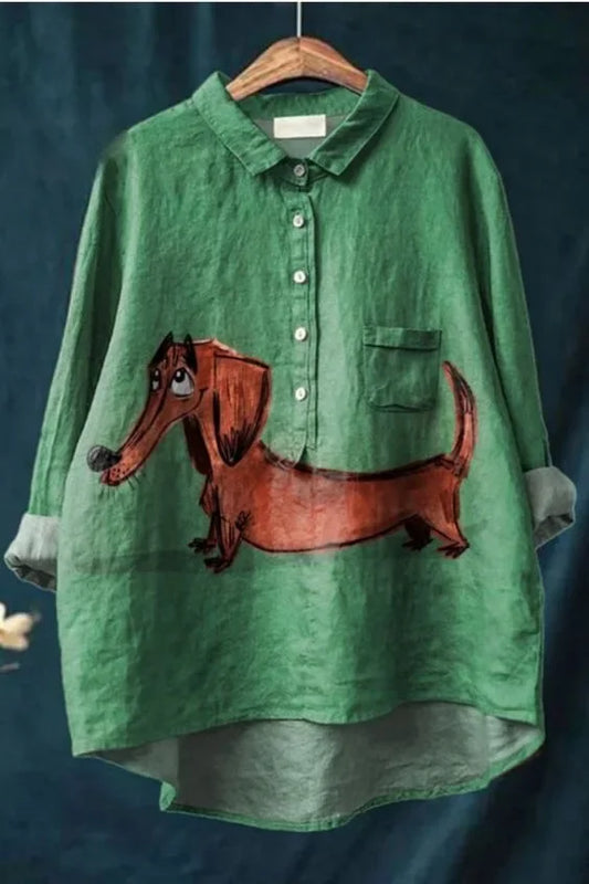 Rachel | Stylish Dog Print Shirt