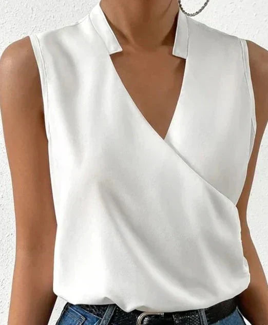 Wendy | Sleek V-Neck Wrap Tank Top