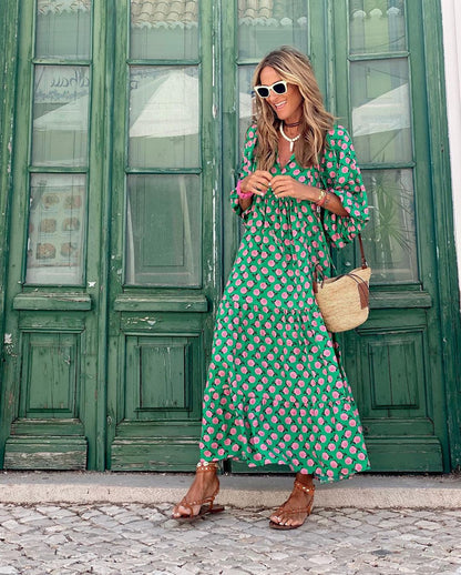 Linda™ | Lange bohemian jurk