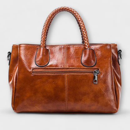 Charlotte | Elegant Braided Handle Satchel