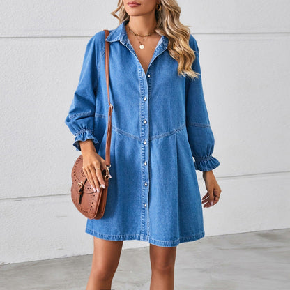 Vera™ | Denim dress with buttons