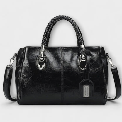 Charlotte | Elegant Braided Handle Satchel