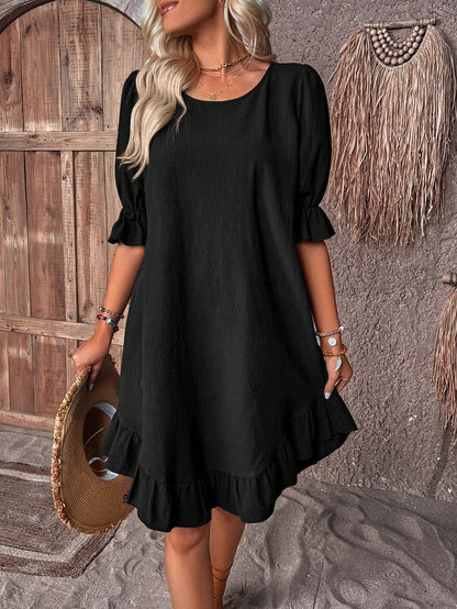 Rebecca | Casual Ruffle Hem Dress