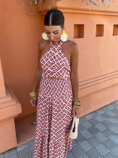 Andrea | Crisscross Boho Crop Set
