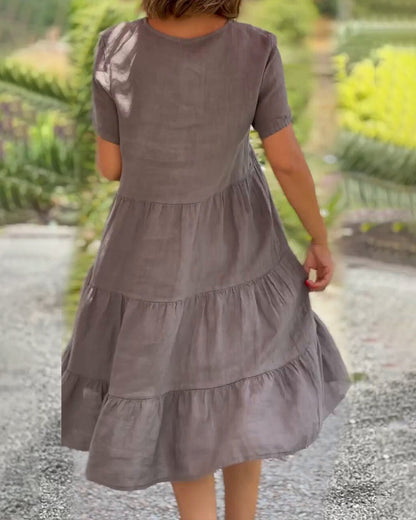 Samantha | Breezy V-Neck Dress with Pockets