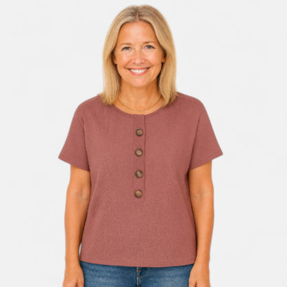 Nina™ | Button-up Comfort Tee