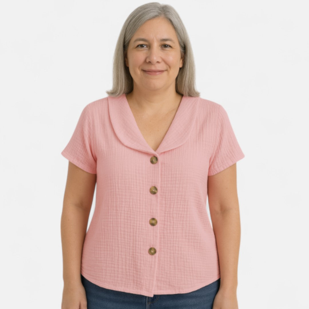 Nina™ | Stylish Buttoned Blouse