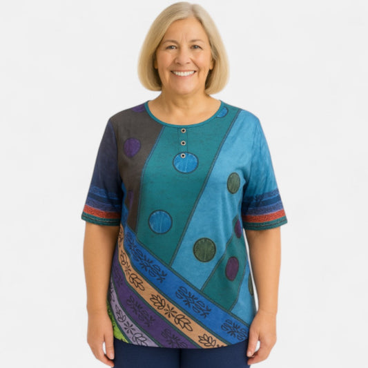 Nina™ | Oversized Colourful Top