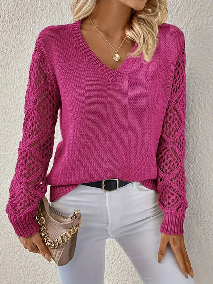 Yasmin | V-neck casual knit sweater