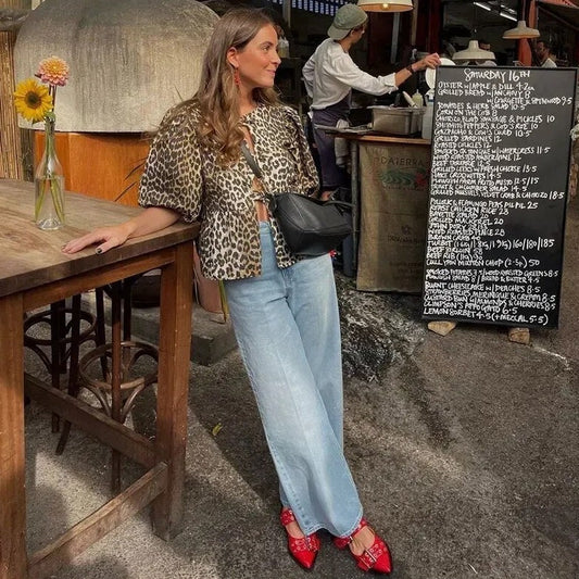 Maisie | Leopard Puff Sleeve Blouse