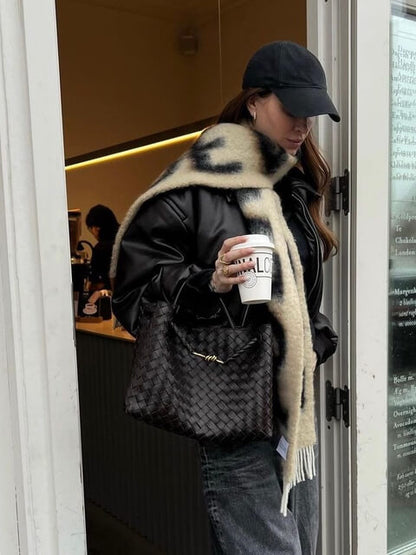 Claudia | Chic Woven Leather Tote Bag 