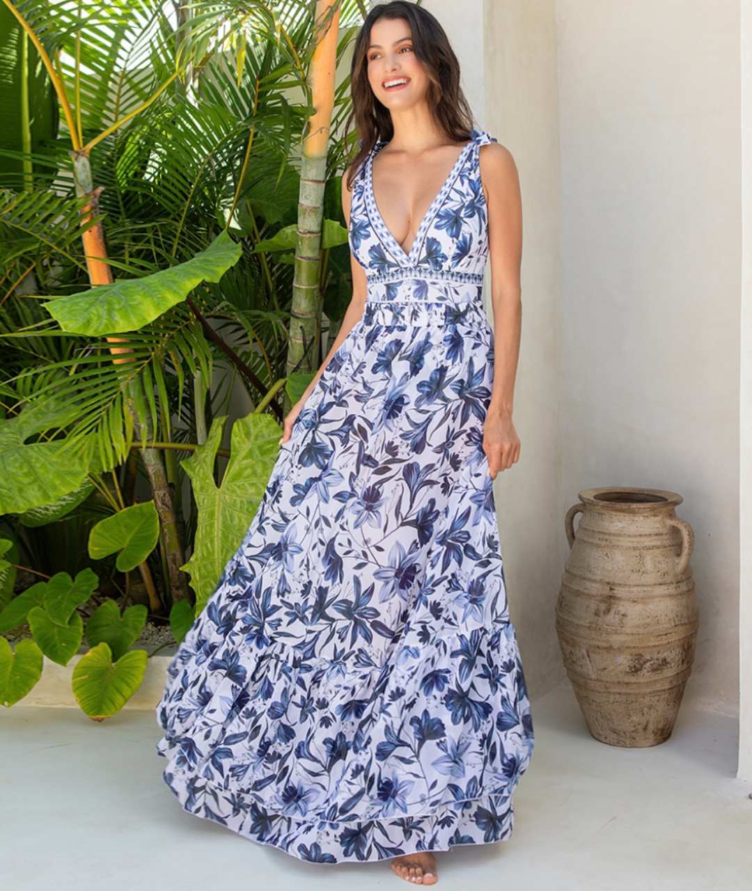 Bonnie | Elegant Floral Maxi Gown 