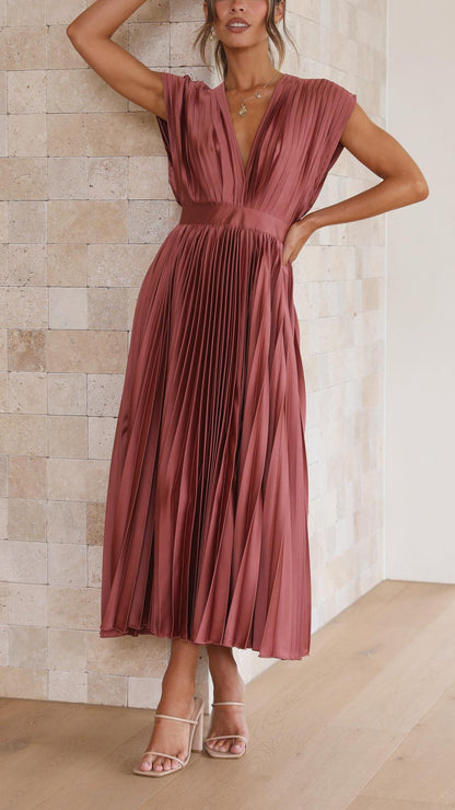 Maria | Elegant Geplooide Jurk