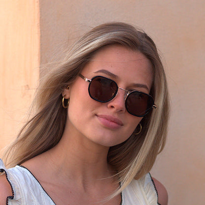 Torriana Black Black/Brown Lens Solbrille - PREMIUM